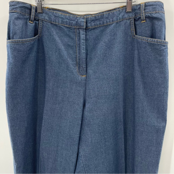 Vintage Jaclyn Smith 100% Cotton Straight Leg Relaxed Fit Cottagecore Pants 20W - Picture 2 of 8